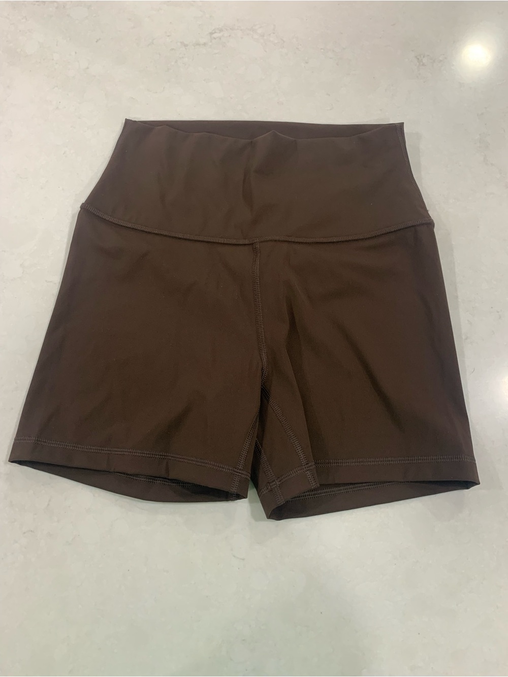 CRZ YOGA Brown High-Waist Bike Shorts